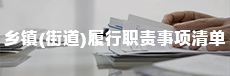 乡镇(街道)履行职责事项清单